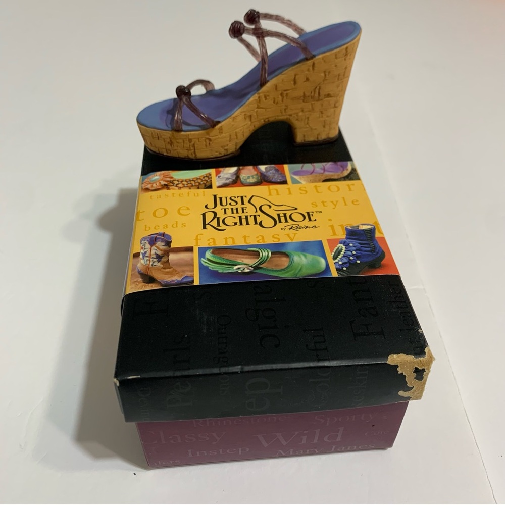 Just The Right Shoe Purple Wedge 90s Vintage